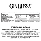 Gia Russa Gnocchi with Potato - Potato Gnocchi, Traditional Italian Potato Gnocchi, Vegan Pasta, Kosher Friendly, Product of Italy, Italian Food