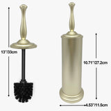 Indecor Home Satin Matte Soft Gold Toilet Bowl Brush with Holder, Durable Bathroom Cleaning Tool, Modern Design for Easy Toilet Maintenance, Bathroom