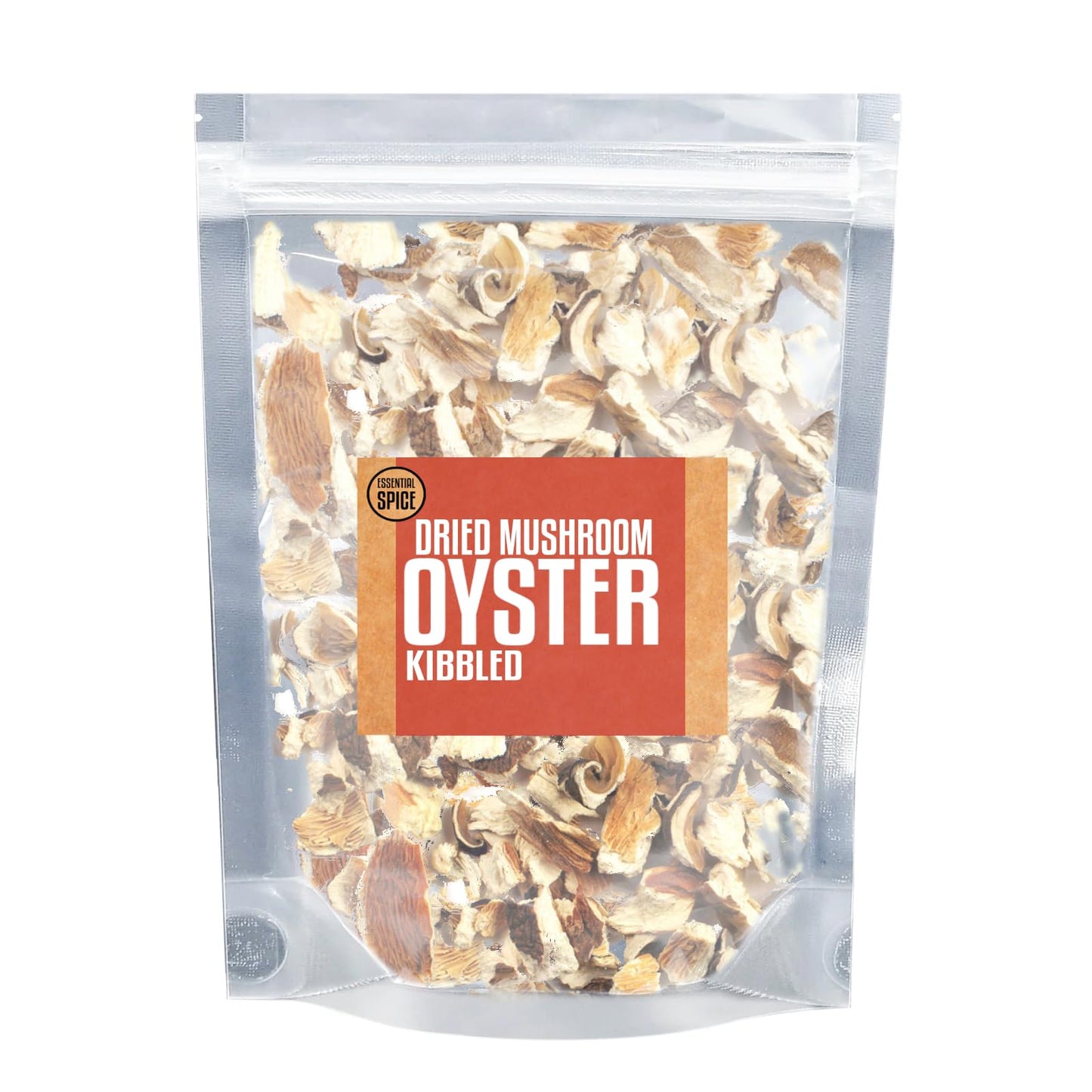 Essential Spice Dried Kibbled Oyster Mushrooms - Small-Cut Pieces with Mild, Savory Flavor - Perfect for Soups, Sauces, Stuffings & Quick-Cooking