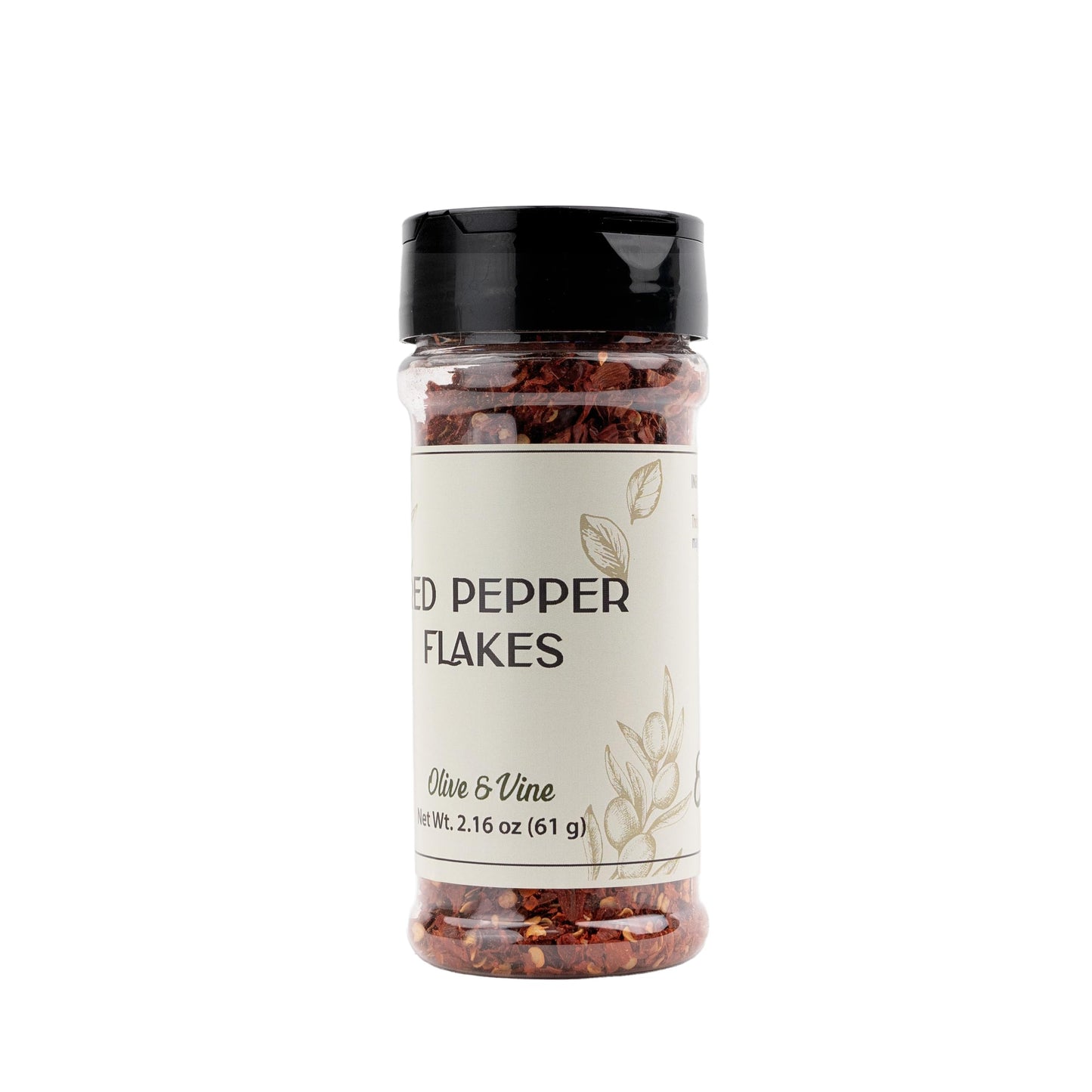 Olive & Vine Red Pepper Flakes, Spicy Heat, Seasoning for Pizza, Pasta, and Soups, Rich Tradition, Authentic Taste, For Global Recipes (2.16 Ounce)