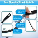 FANTEXY 5 Pieces Crevice Cleaning Brush, Thin Gap Cleaning Brushes Tool with PET Bristles for Kitchen, Bathroom, Household, Windows Groove, Faucet