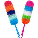 2 Pack 22-Inch Rainbow Reusable Microfiber Dusters,Bendable and Washable Feather Duster for Everyday Cleaning in Home, Library, Office, Car, and More