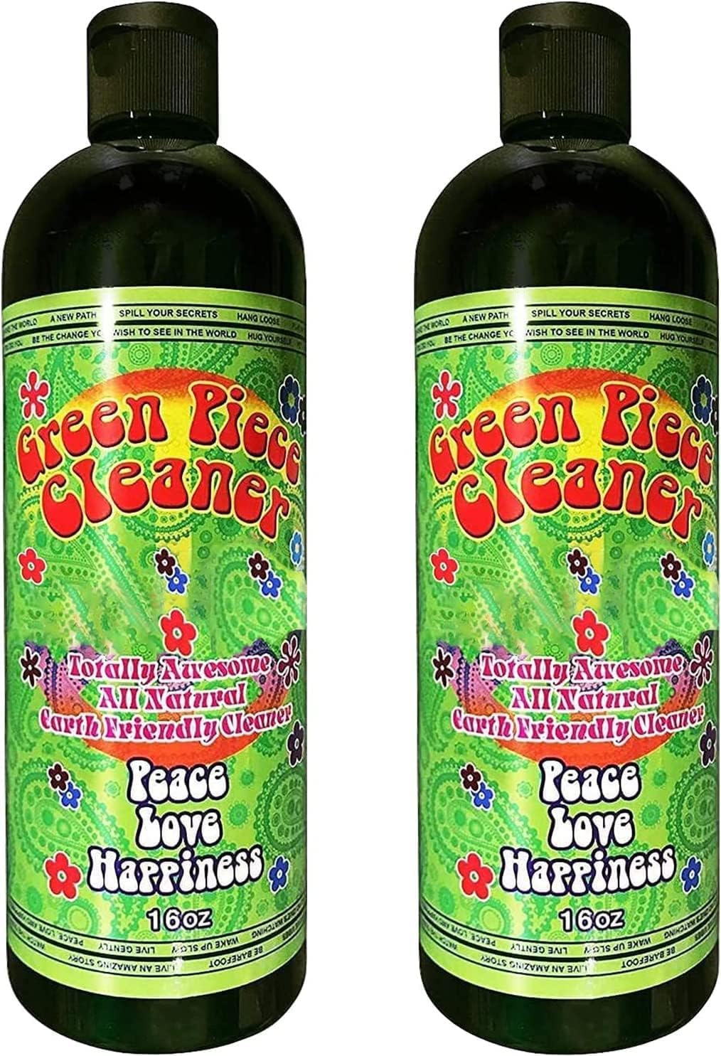 Green Piece® Magnetic Glass Cleaner Kit (Made in USA) - 2 Bottles of 16 oz Glass Cleaner with Purple Magnet Scrubber for Easy Grime Eco-Friendly