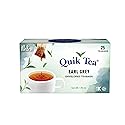 QuikTea Earl Grey Black Tea - 25 Count - All Natural, Preservative Free - Natural Bergamot Flavor, Premium Assam Black Tea - Easy To Brew, Kosher