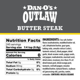 Dan-O’s Outlaw Butter Steak Seasoning - 6.9 oz - Buttery Steak & All Purpose Seasoning for Beef, Chicken & Veggies - Sugar Free, Zero Calorie, Dry Rub