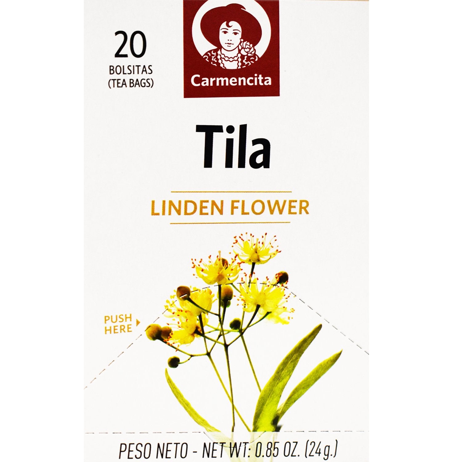 Spanish Linden Flower Tea (Tila / Tilo) by Carmencita 20 Tea Bags