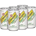 Schweppes Ginger Ale Zero Sugar Soda, 7.5oz cans, 6pk