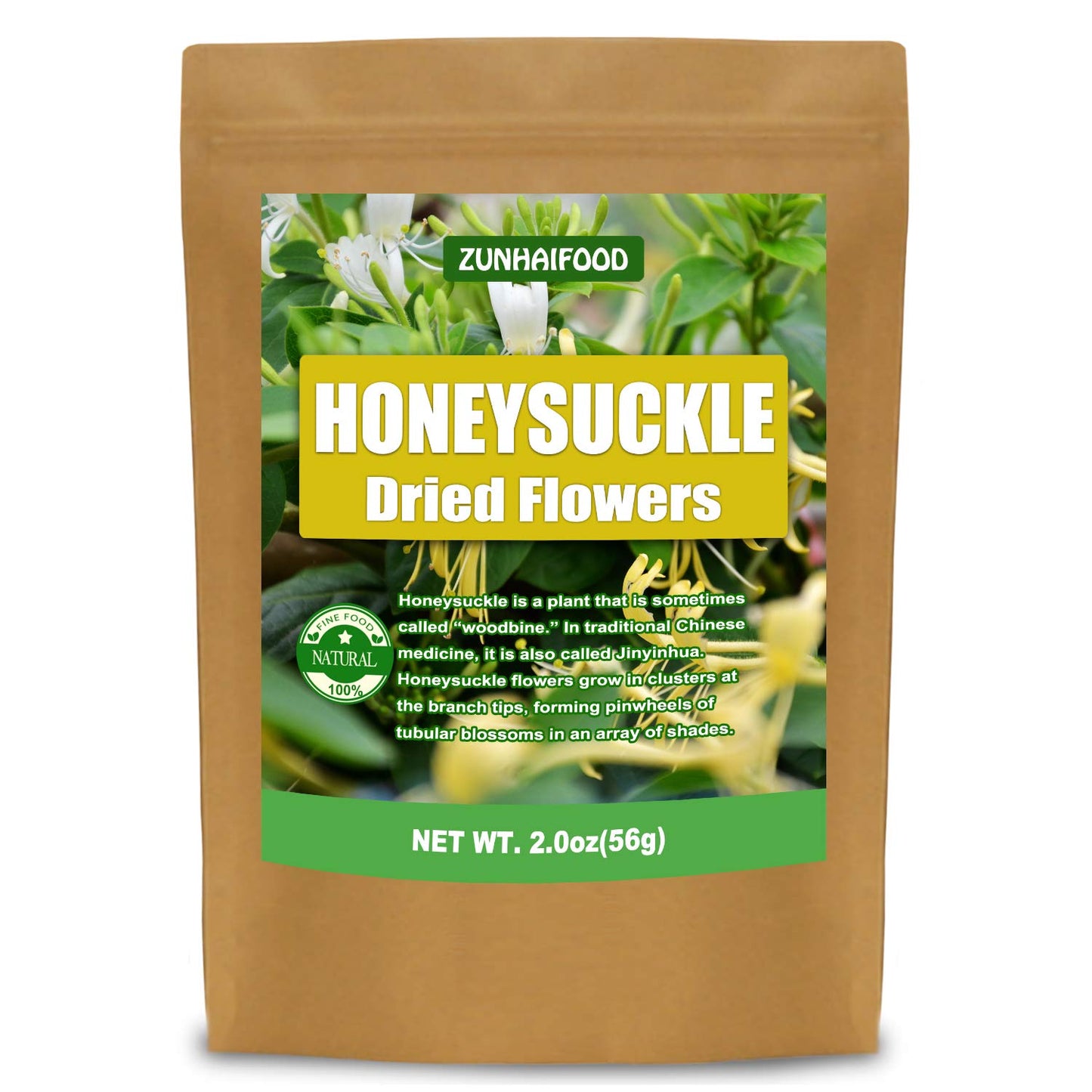 Premium Honeysuckle Flower Tea, 100% Natural Honeysuckle(Lonicera Japonica) Herbs, 2.0oz