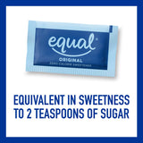 EQUAL 0 Calorie Sweetener, Aspartame and Acesulfame-K Sweetener Packets, Zero Calorie Sugar Alternative, Erythritol Free, 2000 Ct (Pack of 1)