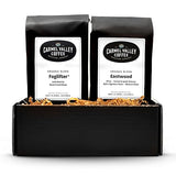 Carmel Valley Coffee Roasting Signature Icons Gift Box, Organic Whole Bean Coffee Gift Set Featuring Foglifter® French Dark Roast & Eastwood Medium