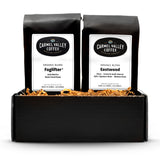 Carmel Valley Coffee Roasting Signature Icons Gift Box, Organic Whole Bean Coffee Gift Set Featuring Foglifter® French Dark Roast & Eastwood Medium