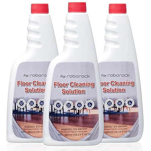 3 Pack Floor Solution for Roborock Floor Cleaning Solution Citrus Scented, Residue & Streak Free Deep Clean for Hardwood, Compatible with Roborock