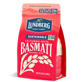 Lundberg Basmati Rice, Long Grain White Rice - Non-Sticky, Fluffy, Nutty, Aromatic Rice, Vegan Food, Healthy Meals, Gluten-Free Rice Grown in California, 32 Oz
