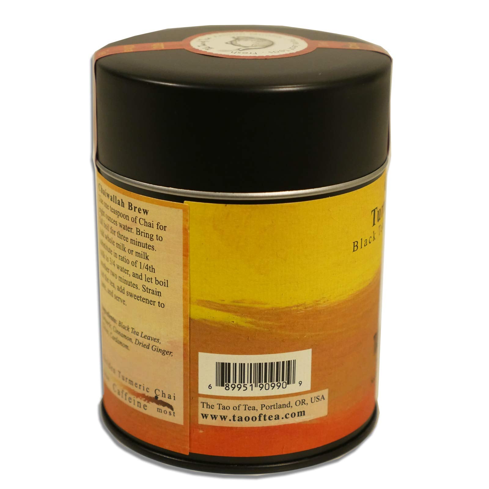 The Tao of Tea Golden Turmeric Chai, Loose Leaf Chai Tea with Turmeric, 4 Oz