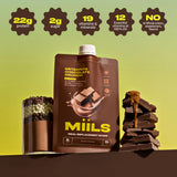 MIILS Meteorite Chocolate Crunch 16 Pack, Cereal Protein Shake, High Protein Breakfast, Rich Chocolate Taste with Crunchy Mix-Ins, Grab and Go