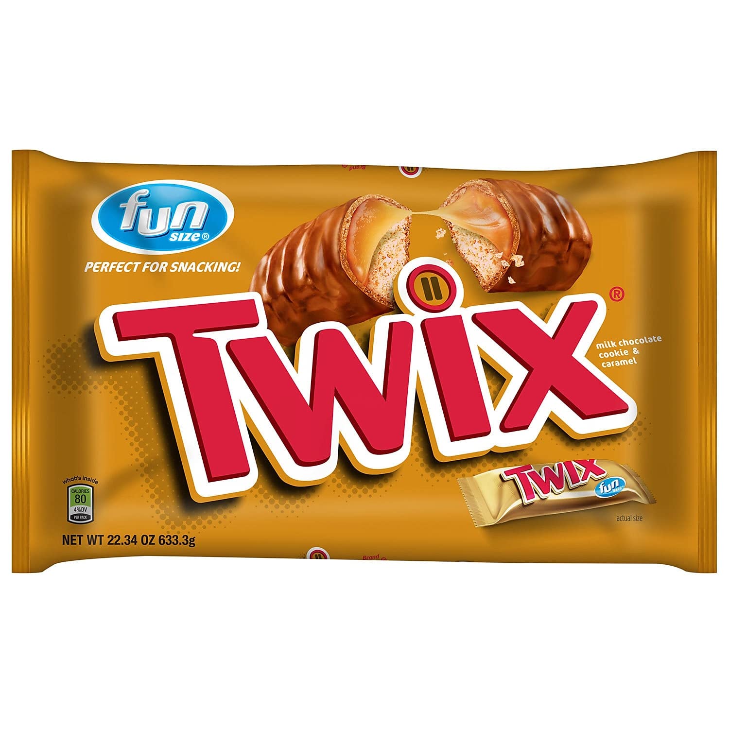 Twix Fun Size Cookie Bars - Caramel - 22.34 oz