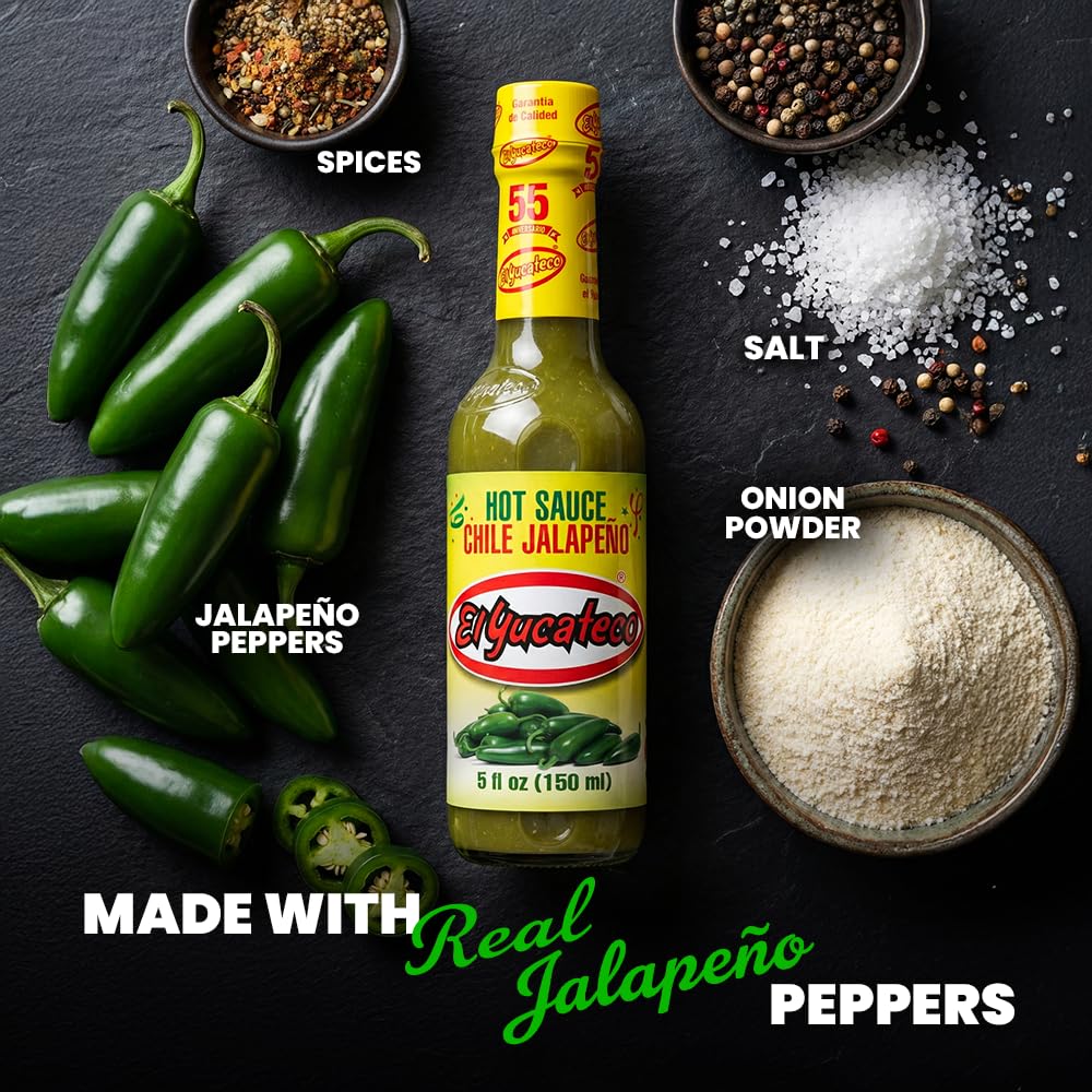 El Yucateco Hot Sauce, Chile Jalapeno, 5 Ounce - (Pack of 3)