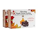 Turkey Hill Sugarbush 100% Pure Canadian Premium Maple Syrup Chocolate Cream Filled Cookies- All-Natural Maple Leaf Shape Delicious Cookies(2 Pack