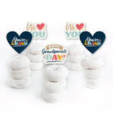 Big Dot of Happiness Happy Grandparents Day - Dessert Cupcake Toppers - Grandma and Grandpa Party Clear Treat Picks - Set of 24