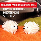 2pcs Hedgehog Dryer Balls Reusable Dryer Porcupine Ball for Dryer Machine Anti Static Soft Laundry Washing Balls (White)