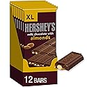 HERSHEY'S Milk Chocolate with Almonds XL, Candy Bars, 4.25 oz (12 Count, 16 Pieces)