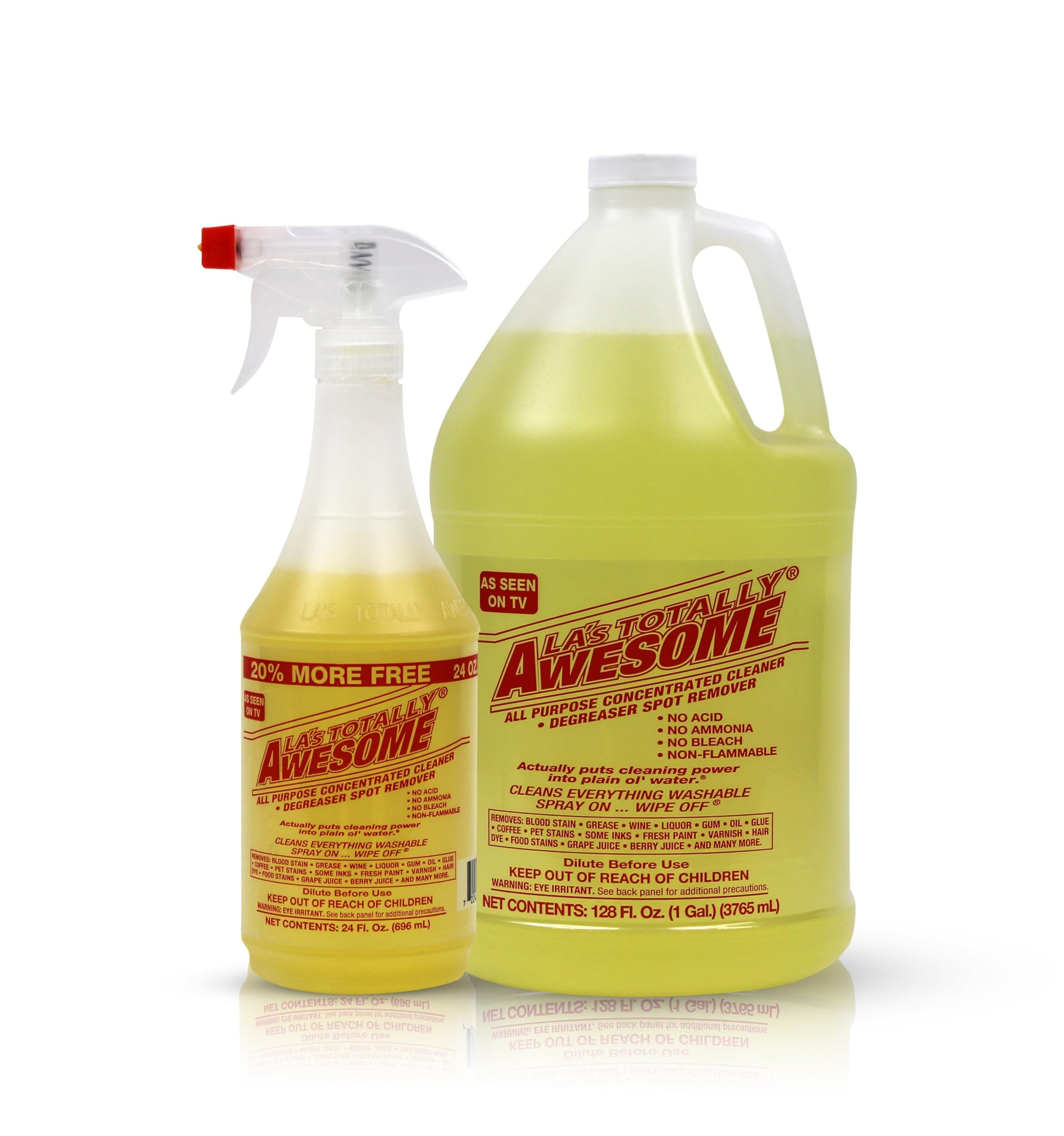 La's Totally Awesome All Purpose Cleaner Combo - 24oz Spray + 128oz Refill - Heavy Duty Degreaser & Multipurpose Cleaner for Home, Kitchen, Bathroom