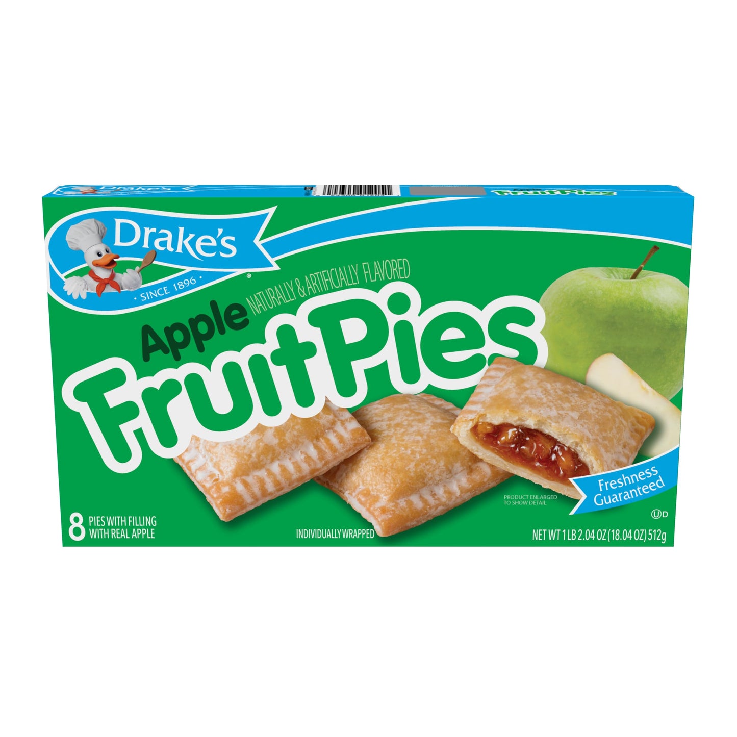 Drake's Fruit Pies 32 Individually Wrapped Pies Apple, 4 Ounce