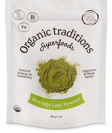 Organic Traditions Moringa Powder Organic, Green Superfood for Smoothies with Moringa Leaves, Rich in Natural Vitamins and Minerals, Traditionally