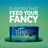 OREO Thins Mint Creme Chocolate Sandwich Cookies, Family Size, 11.78 oz