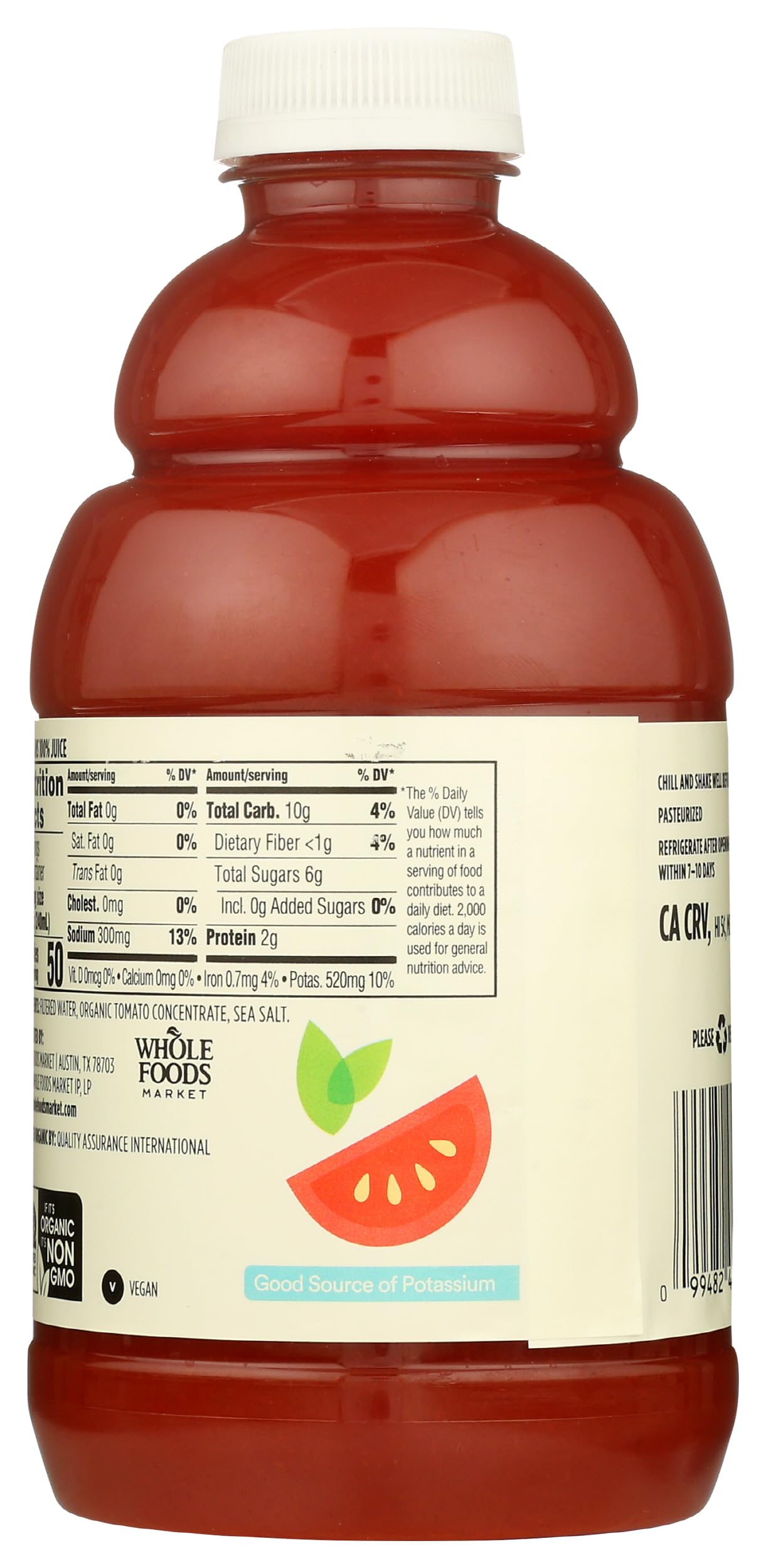 365 by Whole Foods Market, Organic 100% Juice, Tomato, 32 fl oz
