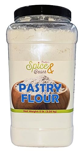 Pastry Flour | Baking Wheat Flour | by Dasher's Spice & Beans | 5 lb