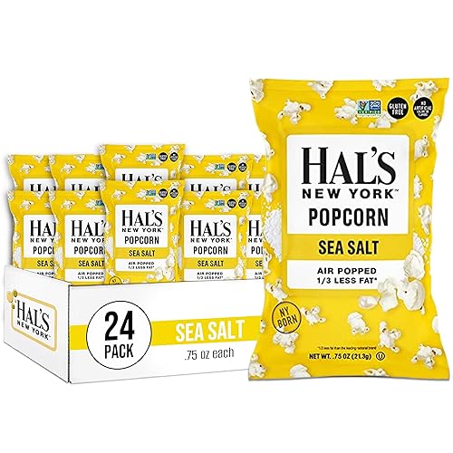 Hal's New York Popcorn Sea Salt, Gluten Free, 0.75 oz (Pack of 24)