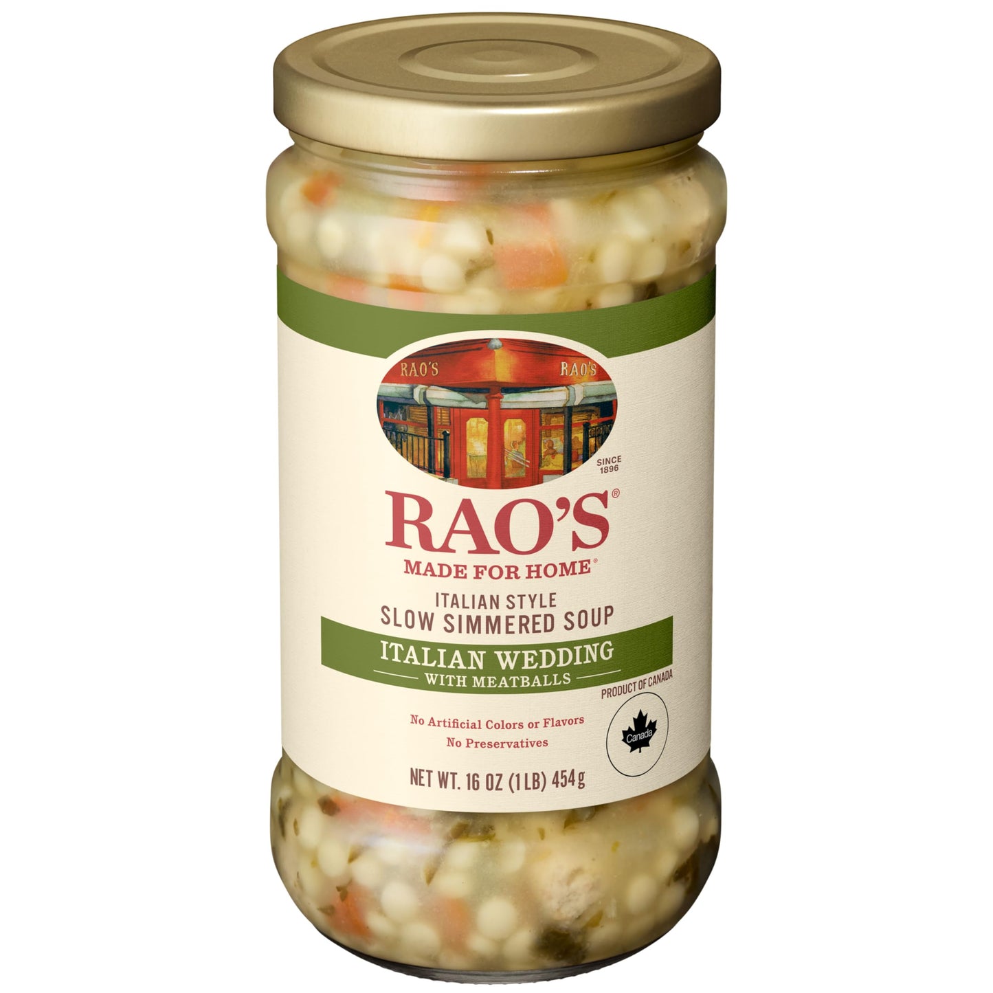 Rao's Homemade Italian Wedding Soup, 16oz, Traditional Italian Heat and Serve Soup, Made with Premium Quality Vegetables
