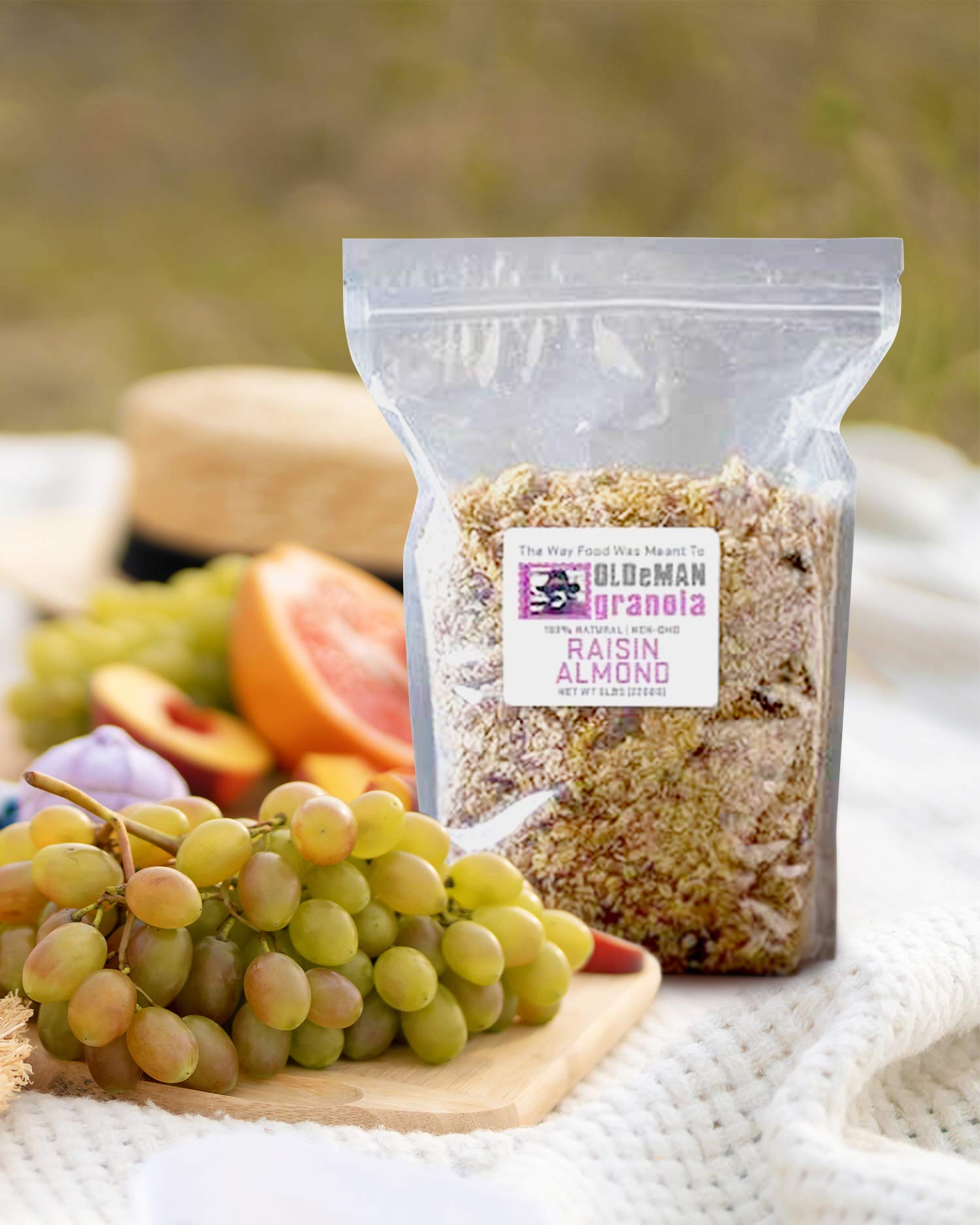 Olde Man Granola Gluten Free Granola - Non-GMO Healthy Granola Cereal - Soft Whole Grain Oats, Butter, Brown Sugar - Handmade in Colorado (Raisin