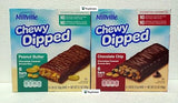 Millville Chewy Dipped Two Flavors Chocolaty Covered Granola Bars Combo Bundle 6.3oz 180g (Pack of Two)