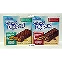 Millville Chewy Dipped Two Flavors Chocolaty Covered Granola Bars Combo Bundle 6.3oz 180g (Pack of Two)