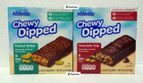 Millville Chewy Dipped Two Flavors Chocolaty Covered Granola Bars Combo Bundle 6.3oz 180g (Pack of Two)