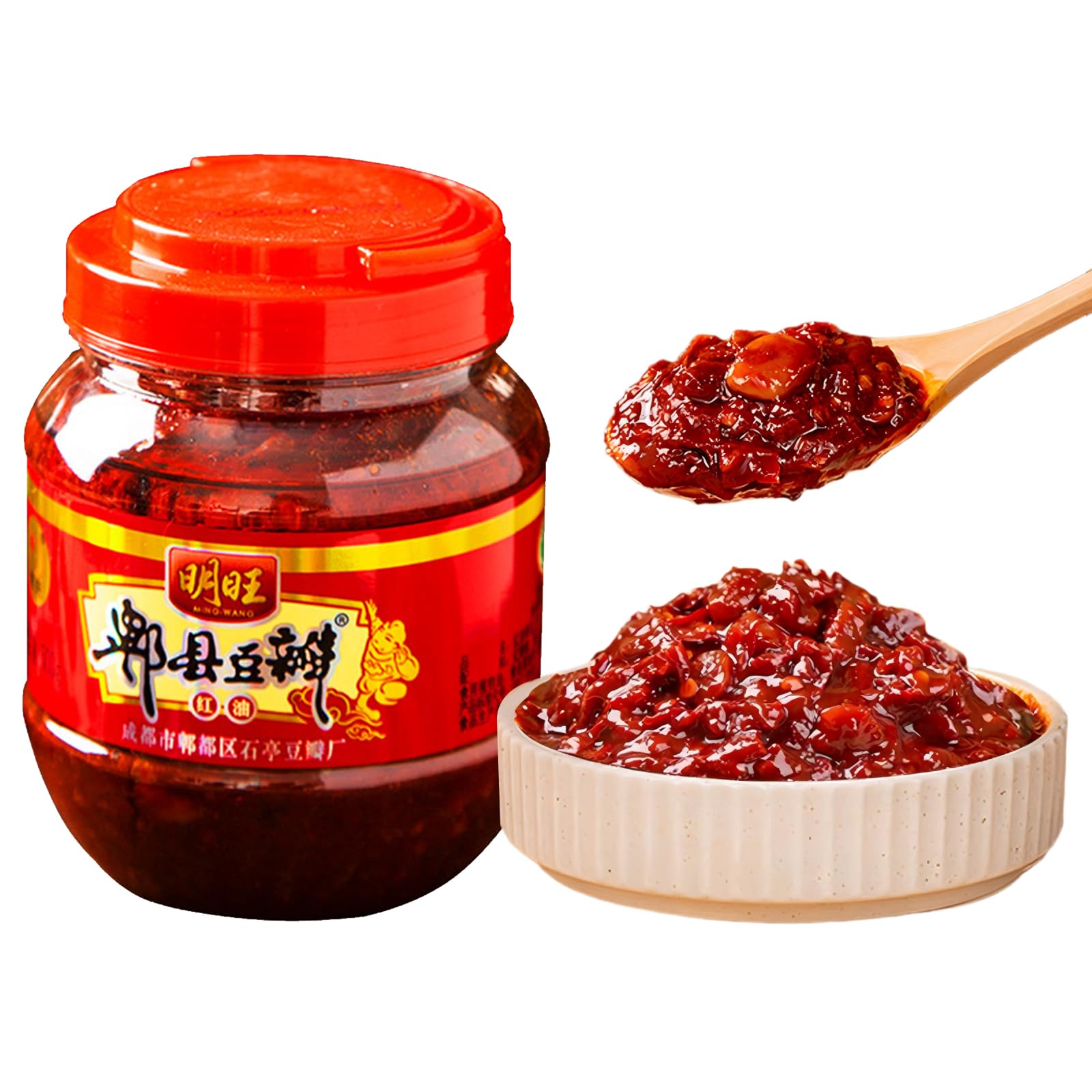 JLecker Pixian Doubanjiang Chili Bean Paste, Fermented Broad Bean Paste, Sichuan Dou Ban Jiang, ???, 500g/17.63oz