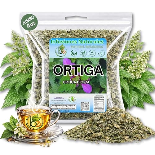 Ortiga Herbal Tea 4 oz (113g) - 100% Natural Ortiga Dried Leaves, from Mexico - Traditional Loose Leaf Tea - Caffeine-Free, Non-GMO, Vegan - Authentic