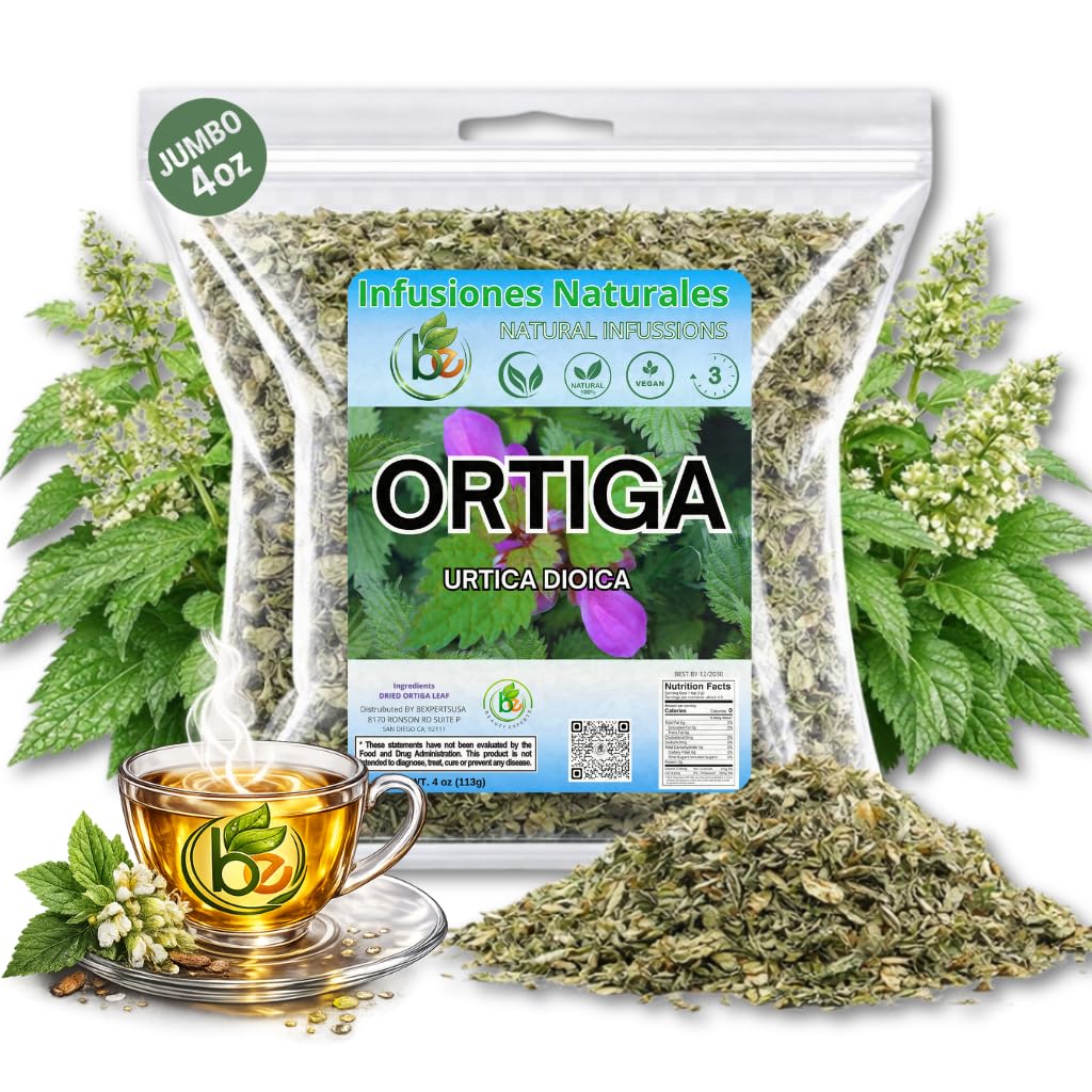 Ortiga Herbal Tea 4 oz (113g) - 100% Natural Ortiga Dried Leaves, from Mexico - Traditional Loose Leaf Tea - Caffeine-Free, Non-GMO, Vegan - Authentic