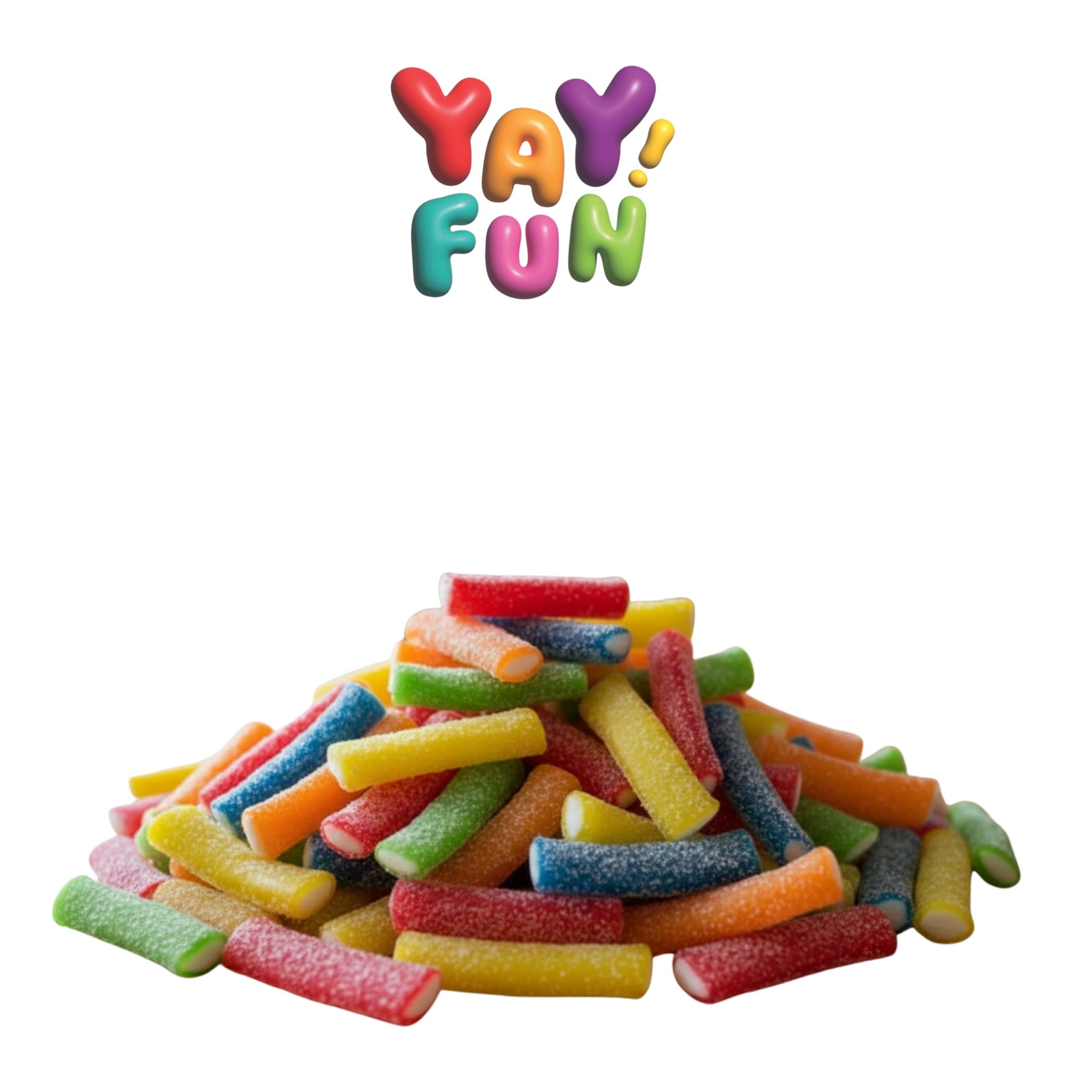 Rainbow Gummy Ropes Candy Mix, Halal Candy Bulk 2 Pound Bag | Assorted Filled Fruit Flavored Ropes | Rainbow Rope Candy Mix for Parties, Candy