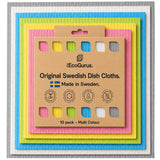 10 Pack Odour-Resistant Reusable Cleaning Cloths | Original Swedish Dishcloth | Made in Sweden | Suitable for All Surfaces | Biodegradable Cellulose