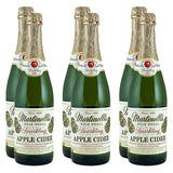 Martinelli’s Sparkling Apple Cider - Premium Non-Alcoholic Carbonated Apple Juice, 25.4 fl oz Glass Bottles, 6 Pack