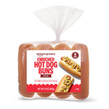 Amazon Grocery, White Enriched Hot Dog Buns, 12 Oz, 8 Ct
