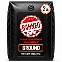 Banned Coffee™ Ground - World’s Strongest High Caffeine Coffee That Shouldn’t Be Allowed - Bold Medium-Dark Roast Arabica & Robusta Blend - Extreme