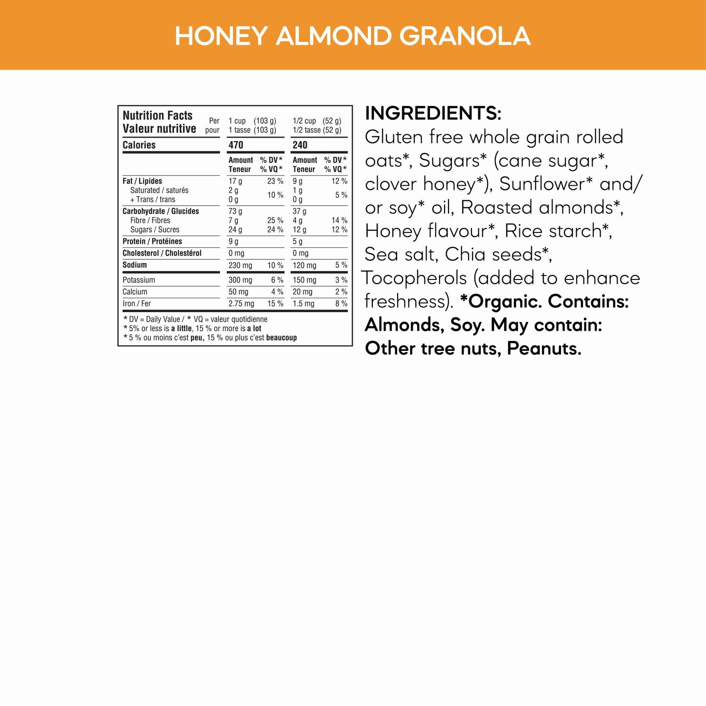 Natures Path Organic Honey Almond Granola, 700 GR