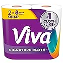 Viva Signature Cloth Paper Towels, Choose-A-Sheet Size, 2 Quad Rolls, 172 Sheets per Roll (Packaging May Vary)