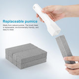 8 Pack Pumice Stone Toilet Bowl Cleaner with Long Handle - Replaceable Toilet Pumice Stone, Equipped with 2 Handles and 8 Floating Stones for Cleaning