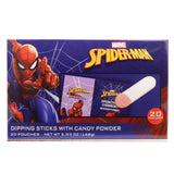 Spiderman Candy Dipping Sticks Strawberry Flavored Powder, Birthday Party Treats, 20 Pouches