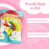 24 Ct Unicorn Tears Rainbow Candy Bulk Pack - Sweet Cherry, Lemon, Lime, Orange, Blue Raspberry Fruity Chews - Kosher Easter Snacks - Mini Easter